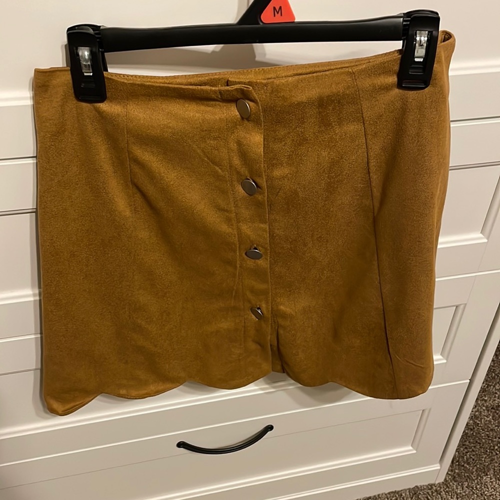 Brown Suede Skirt